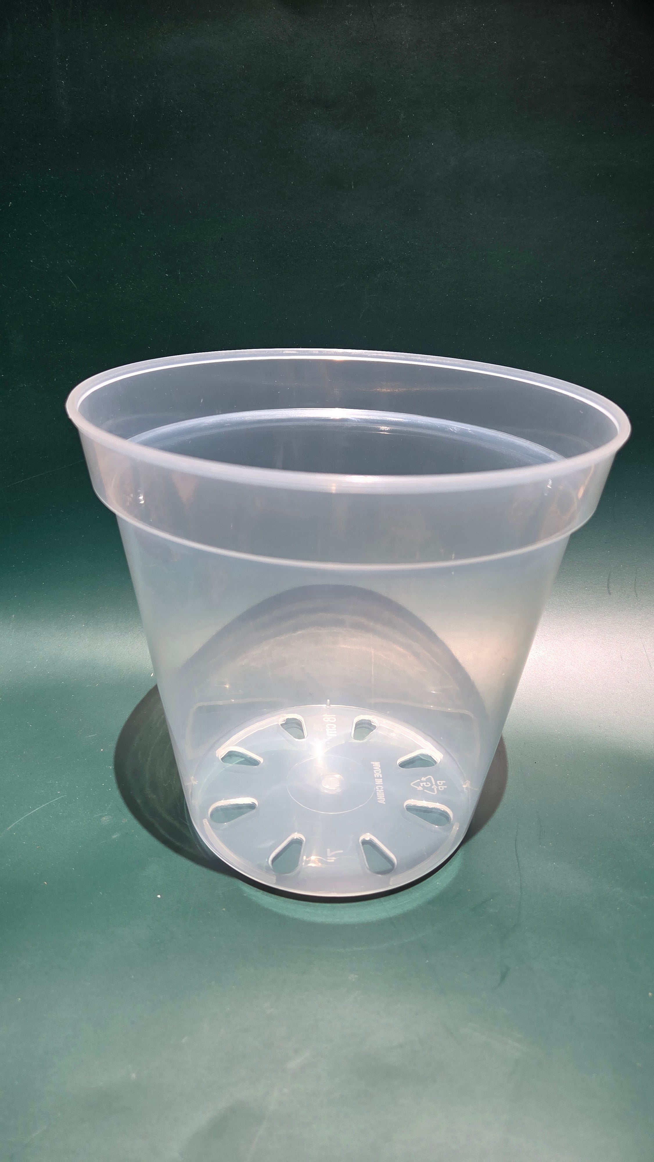 180mm clear plastic pot