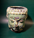 Glazed buddha decorative pot