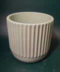 Dolomite cylinder soft green ribbed