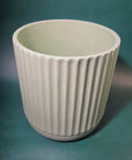 Dolomite cylinder soft green ribbed