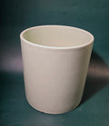 Dolomite cylinder smooth soft green decorative pot