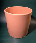 Dolomite cylinder apricot wash decorative pot