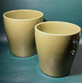 Cone set of 2 light green decorative pot