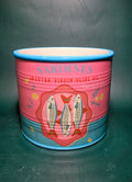 Sardines in a tin planter