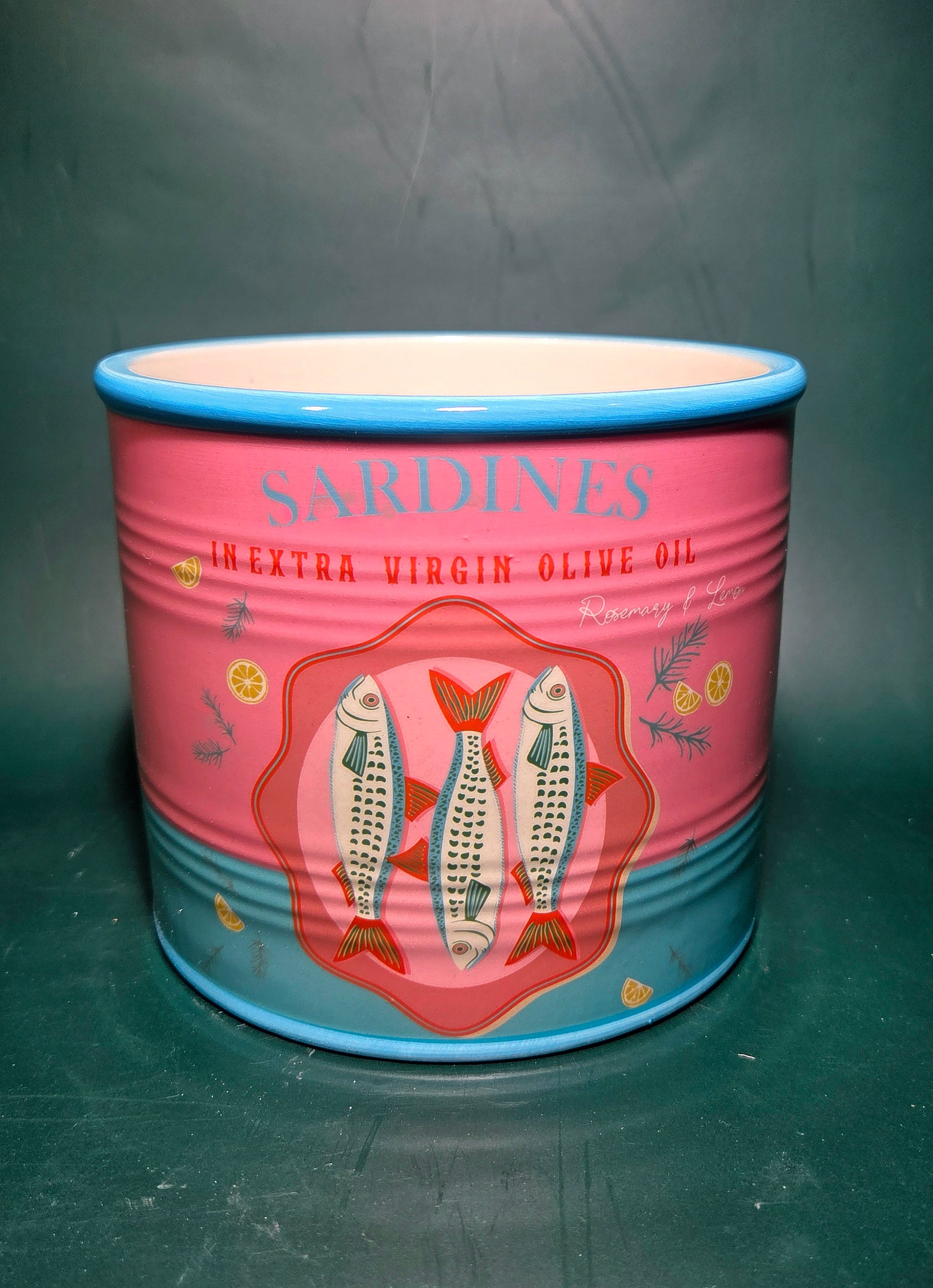 Sardines in a tin planter